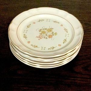 1980’s Vintage Cordella Salad Plates 5 Dishes